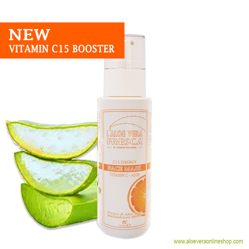 Aloe Vera C15 Gesichtsmaske125ml mit Vitamin C - Aloe Vera Fresca di  Fuerteventura 2B